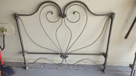 Antique full size cast iron bed frame