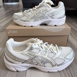 Men's ASICS GEL-1130 Casual Shoes - Cream Pure Silver - Size 8, 8.5, 9, 9.5