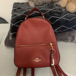 Coach Red Backpack