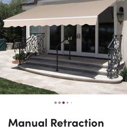 Patio Awning  - Manual Retraction New 