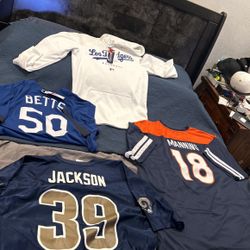 NFL / MLB JERSEY LOT - 5 