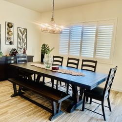 8 Sitter Solid Wood Dining  Set Expandable 