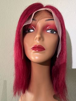 Red Straight Lace Front Wig