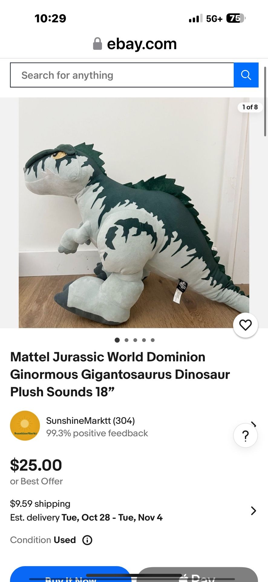 Jurassic Park Jumbo Plush