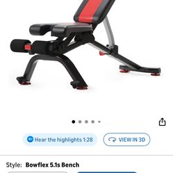 BOWFLEX 5.1S Bench $250 OBO 