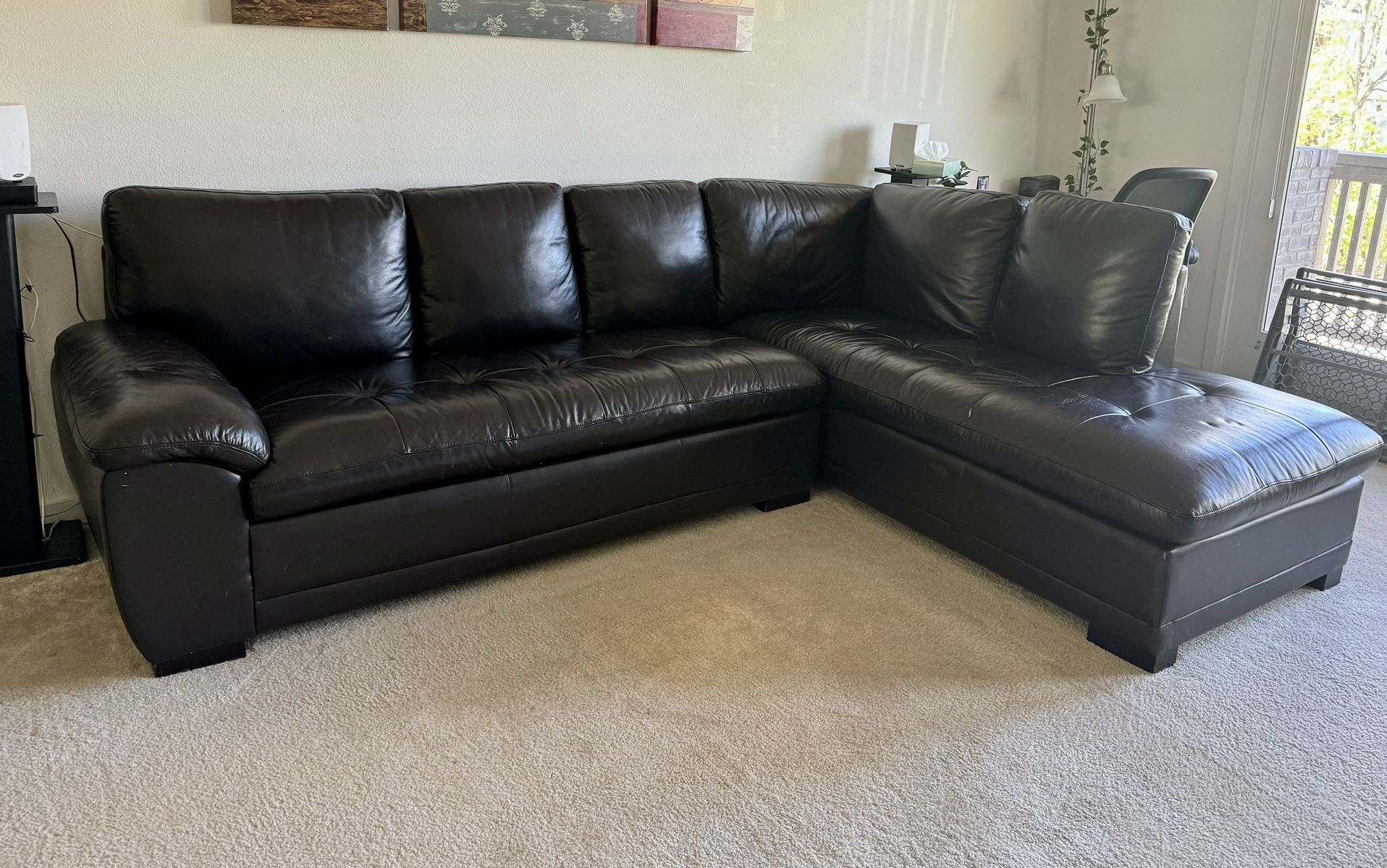 Two Piece Leather Sectional