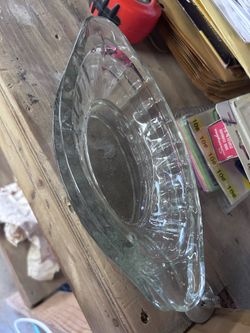 Vintage Libbey Clear Glass Banana Split Dish, Relish, Sauce Boat