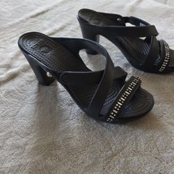 Crocs Cyprus IV heels with rhinestones