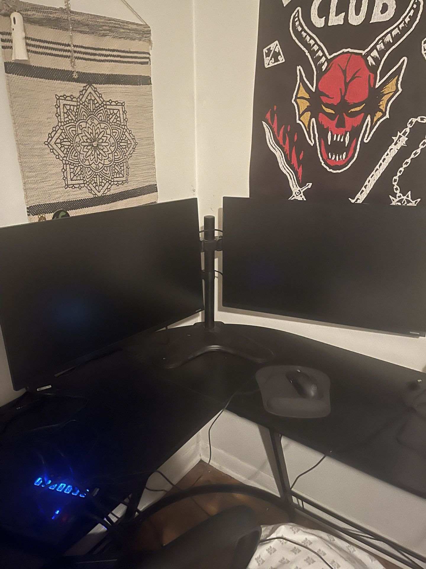 Dual PC Gaming Setup-Storage,Desk,Accessories, Will Sell Items Separately