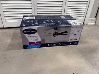 Harbor Breeze NORTHBROOK Ceiling Fan with Remote Control Matte Black Finish 42in Indoor/Outdoor