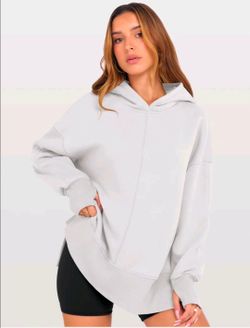 ANRABESS oversized XL White Pullover Hoodie