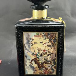Vintage Empty JW Dant’s 1969 “The Alamo” Decanter with Original Tag