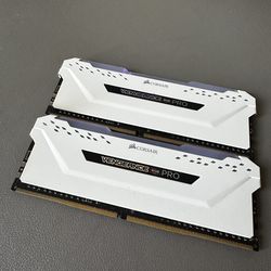 VENGEANCE® RGB PRO 16GB (2 x 8GB) DDR4 DRAM 3200MHz C16 Memory Kit — White