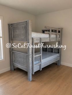 Twin bunk bed and mattress