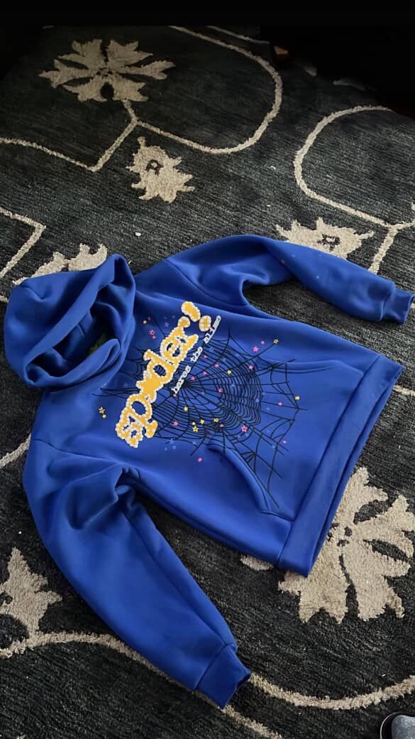 Blue Spider Hoodie Size M