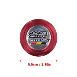 Brand New Jdm Mugen Emblem Brushed Red Engine Oil Filler Cap Badge For Honda / Acura