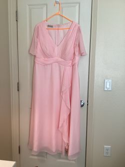 JJ's House Pink Chiffon Maxi Dress