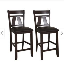     ChurchHomeCollections .co      Lawson Espresso Two Tone Bonded Leather 24-inch Counter Height Barstool (Set of 2)
