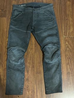 G-Star RAW 5620 3D Zip Knee Super Slim Black Waxed Jeans Men’s