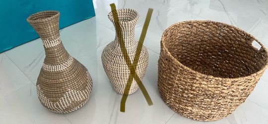 Woven vase and basket