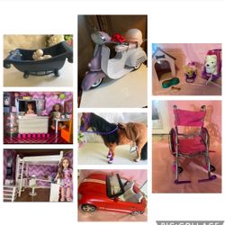 American Doll Furniture And Other Items, Sold Separately 