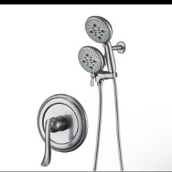 ELLO & ALLO Shower Faucet & Handheld Shower Combo in Brushed Nickel w/Valve