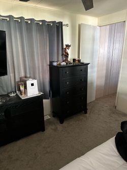 Set of Black Ash Wood Grain looking dressers