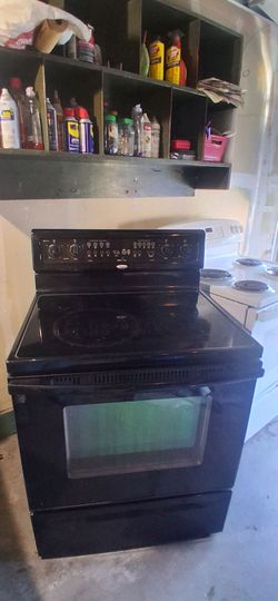 Whirlpool Black Glass Top Range ( Stove/Oven) Convection Oven - Can Deliver