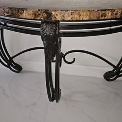 Solid console marbre table