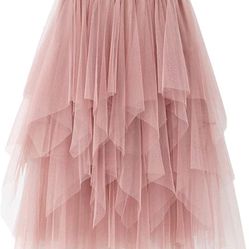 New No Tags Pink Tulle Skirt Fits A Medium 