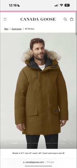 AUTHENTIC CANADA GOOSE MEN'S LANGFORD PARKA KLONDLIKE GOLD