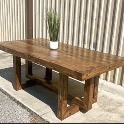 Custom Dining Table Farmhouse Country French Modern Rustic Solid Wood Set Restoration Hardware Insp Bench Hand Built Round Oval Counter Breakfast  