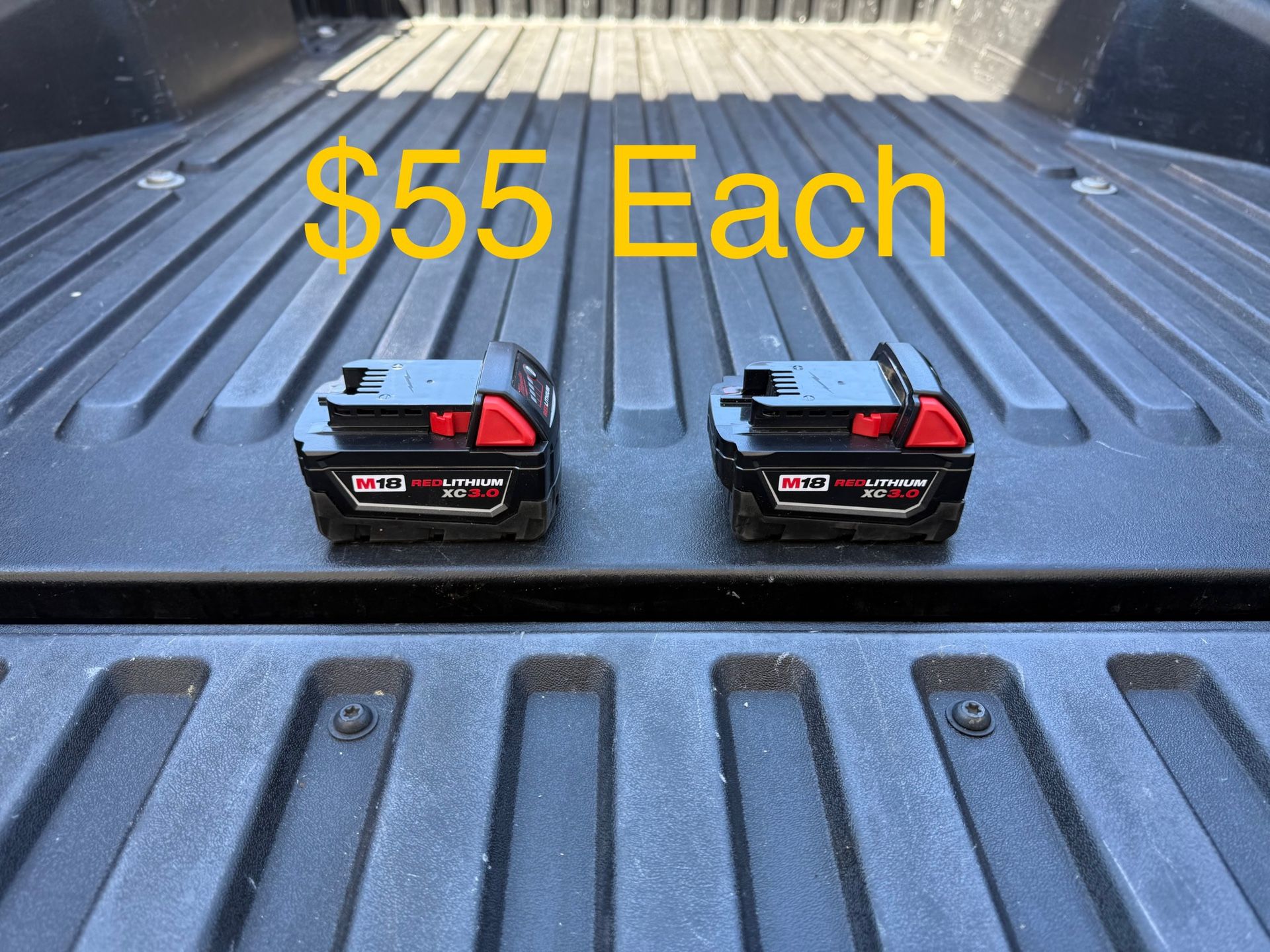 Milwaukee M18 18-Volt 3.0 Ah Lithium-Ion Battery XC Extended Capacity **$55 Each**