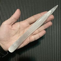Hand Carved Calcite Quartz Wand