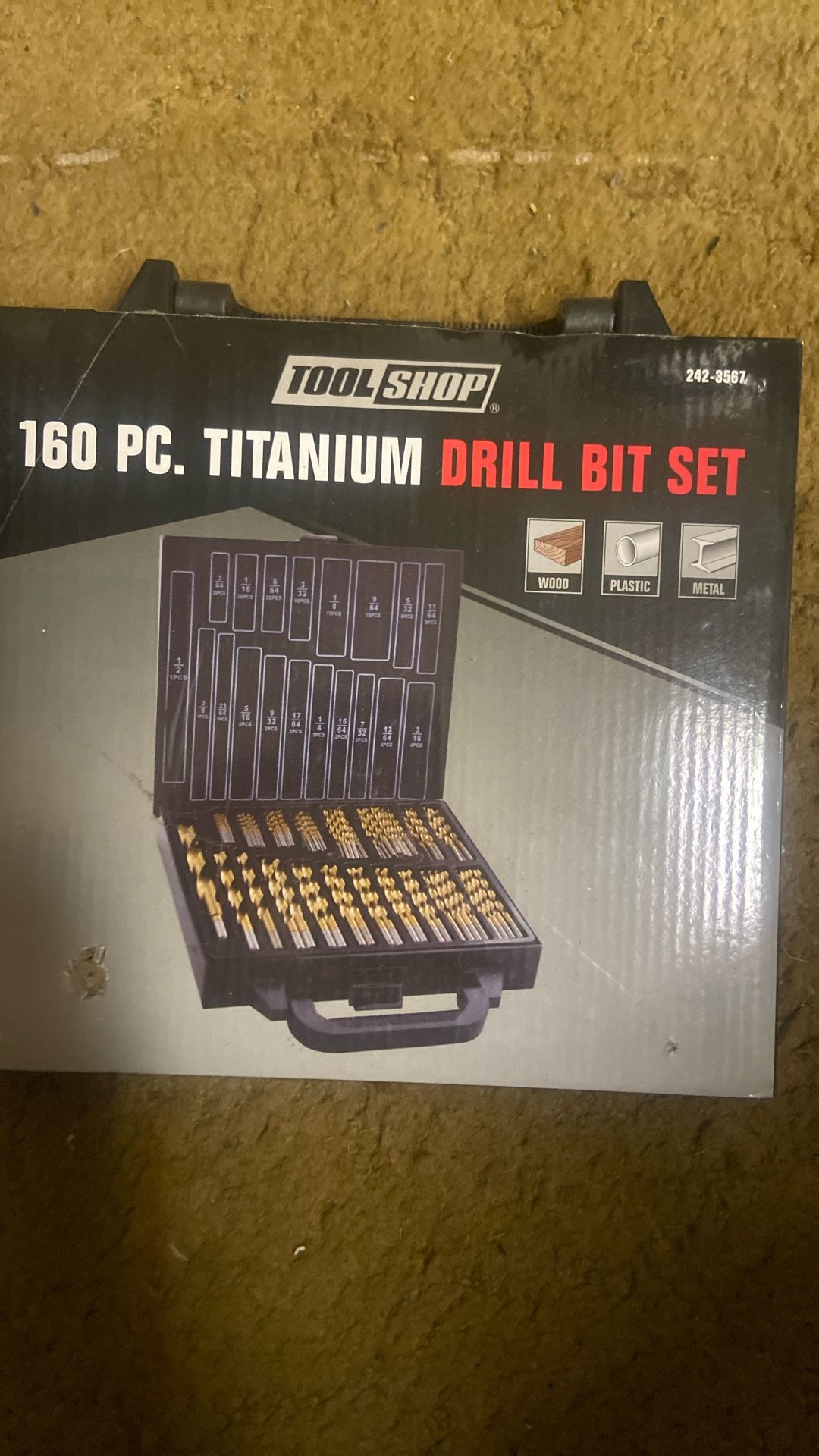 160 Pc Titanium Drill Bit Set ( Tool Shop)