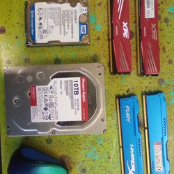 10 TB Hard Drive, And Miscellaneous Computer Parts
