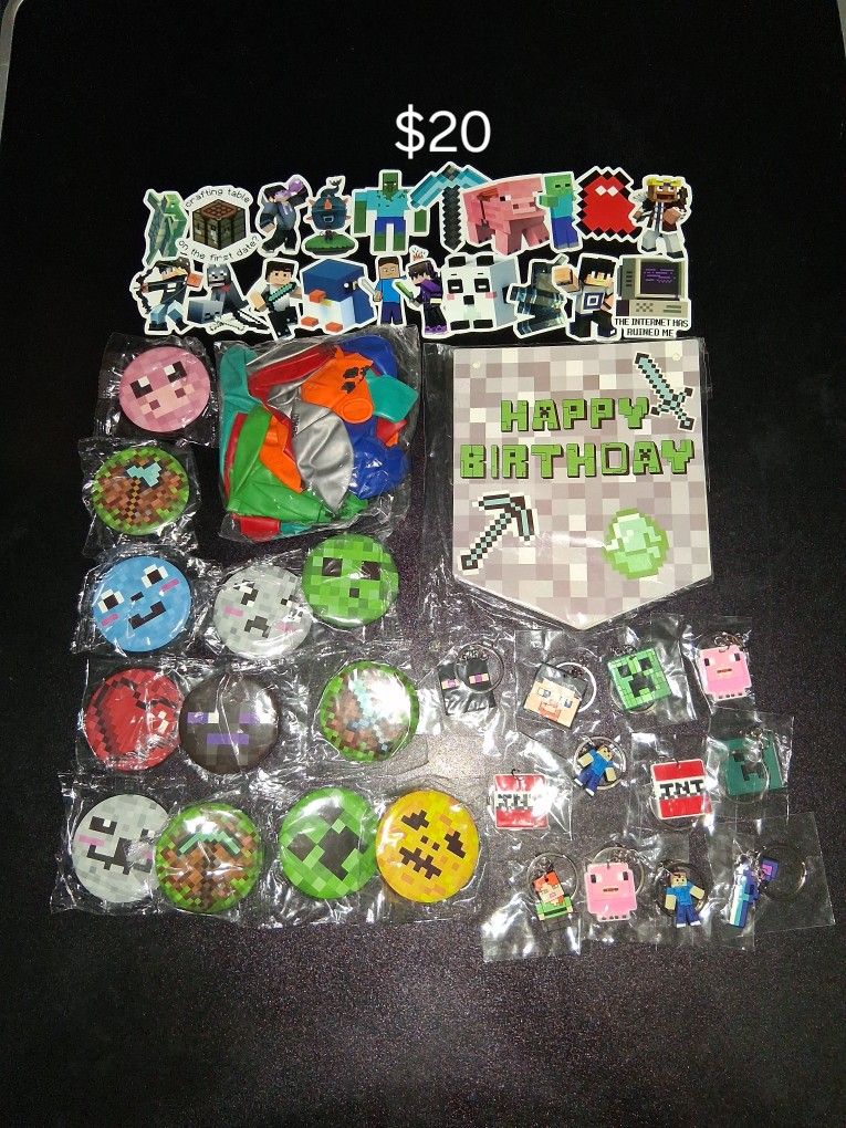 Minecraft Party Favors And Supplies