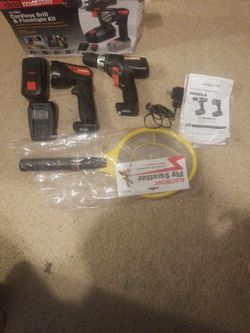 Drill Master 18 Volt & Electronic Fly Swatter