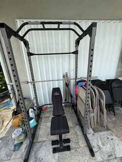 Weight bench and Bar