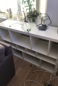2 Ikea white storage cases kallax
