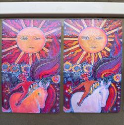 Ruby Fire Illuminated Tarot Glitter deck