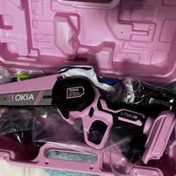 Cordless Mini Chainsaw 21V,6In Electric Chainsaw,Handheld & Portable Power Chain Saw for Tree Trimmi