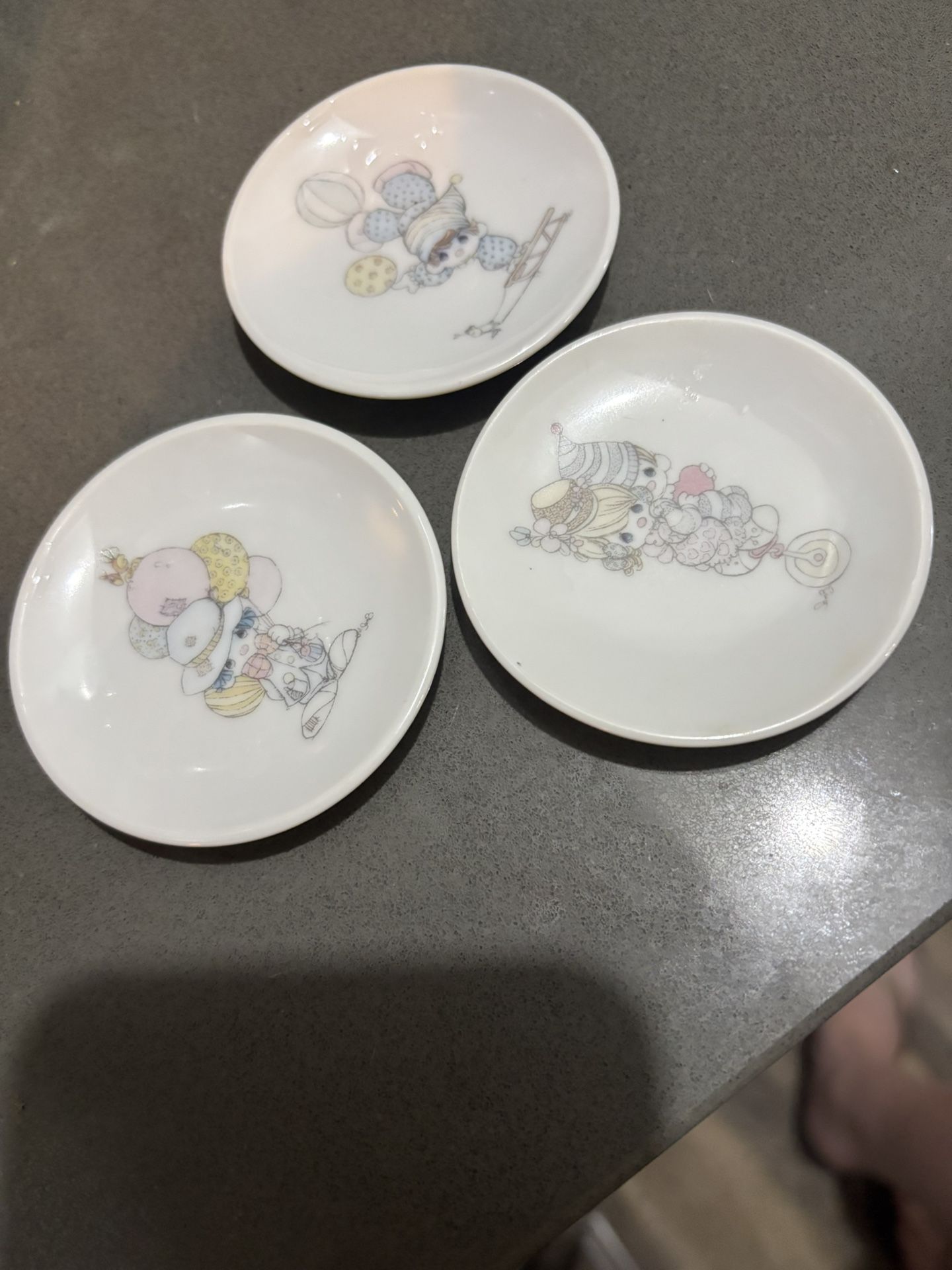 Precious Moments Mini Teacup Plates Vintage