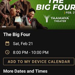 The BIG FOUR at Yaamava $60