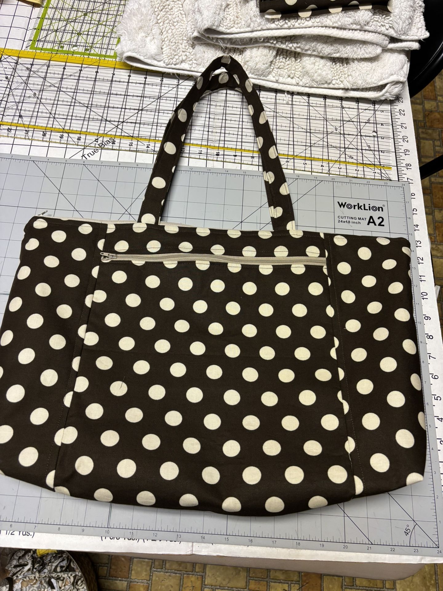 Diaper Bag, Tote Bag , Travel Bag - Fully Lined - 13” X 16”