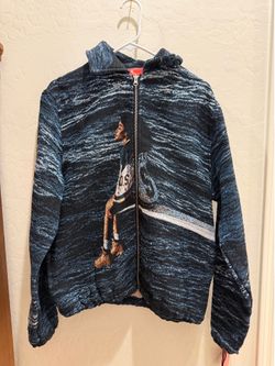 Brand X Studios SZA SOS Album Cover Woven Tapestry Hoodie Blue