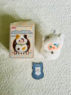 pop mart pucky roly poly kitty vinyl plush figure - noble cat