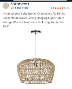 NIB Wicker  Chandeliers for Dining Room, I Do Have 3  Of Them