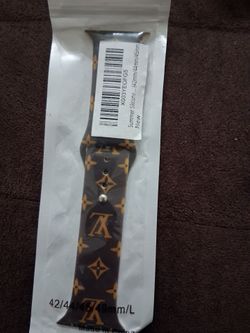 LV Print Silicone Apple Watch Band 42/44/45mm