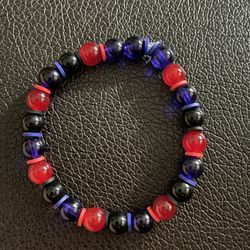 Black, Blue And Red Bracelet